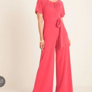 Taylor JERSEY JUMPSUIT WITH KEYHOLE NECKLINE